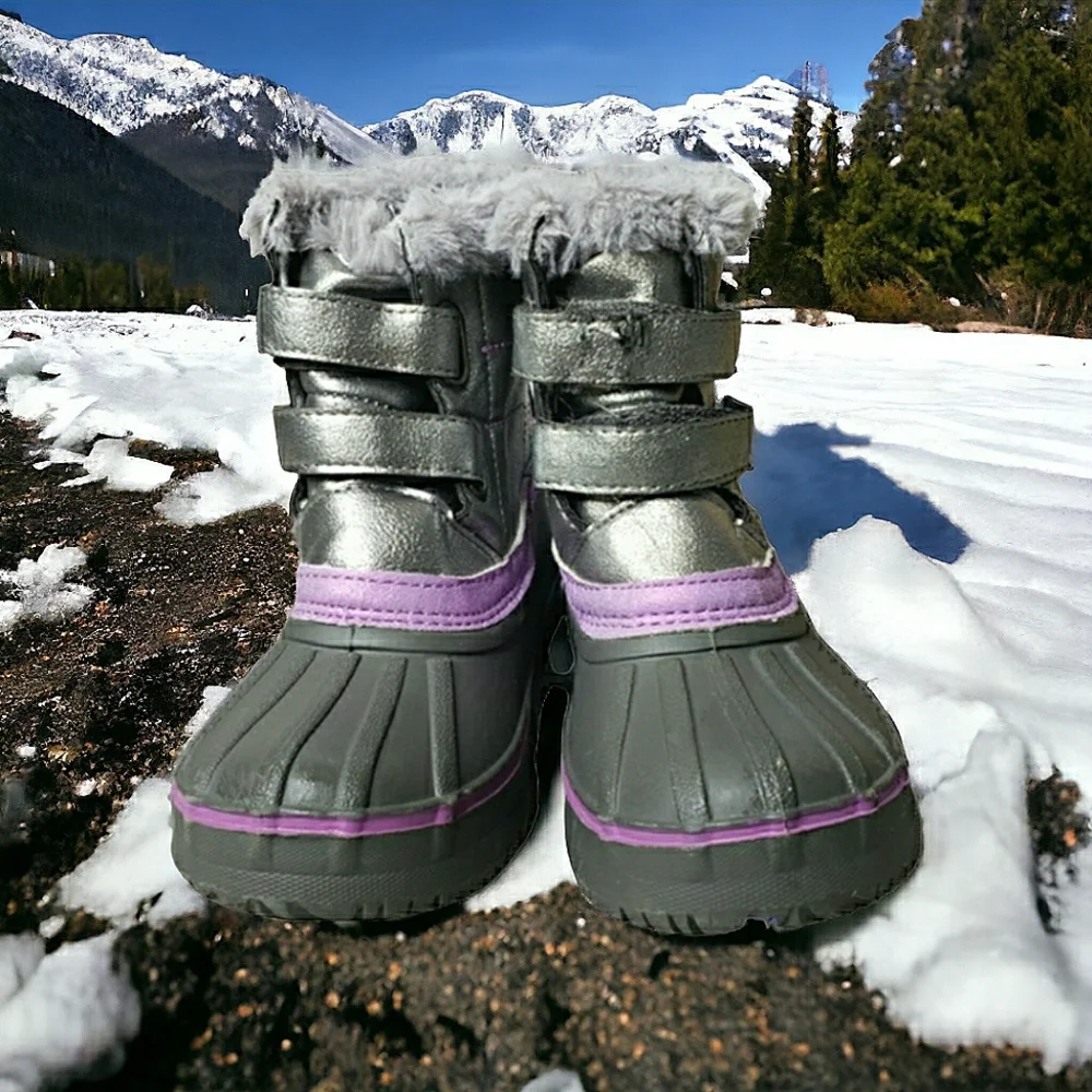 London Fog LFK Snow Booties Totty 13 Months Lavender Sparkle NWOT * Minor Flaw